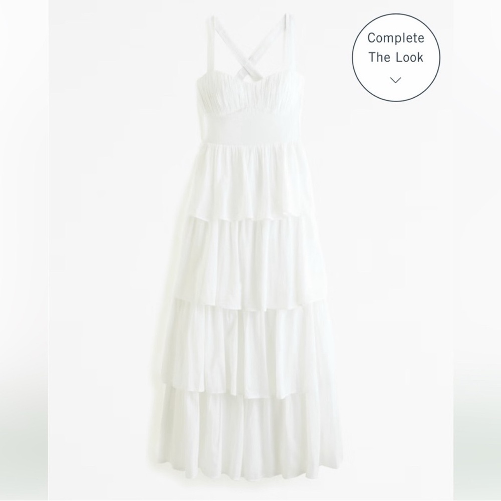 Abercrombie & Fitch White Maxi Dress